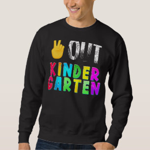 Abschluss Art Peace Sign Gib Kindergarten D Sweatshirt