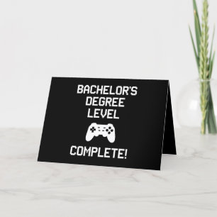 Abschluss auf Bachelor-Niveau Vollständiger Gaming Dankeskarte