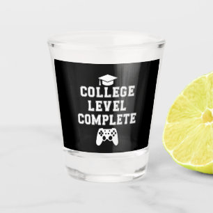 Abschluss auf Hochschulniveau Abitur Gamer Gaming Schnapsglas