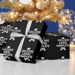 Abschluss auf Hochschulniveau Gamer Gaming Geschenkpapier