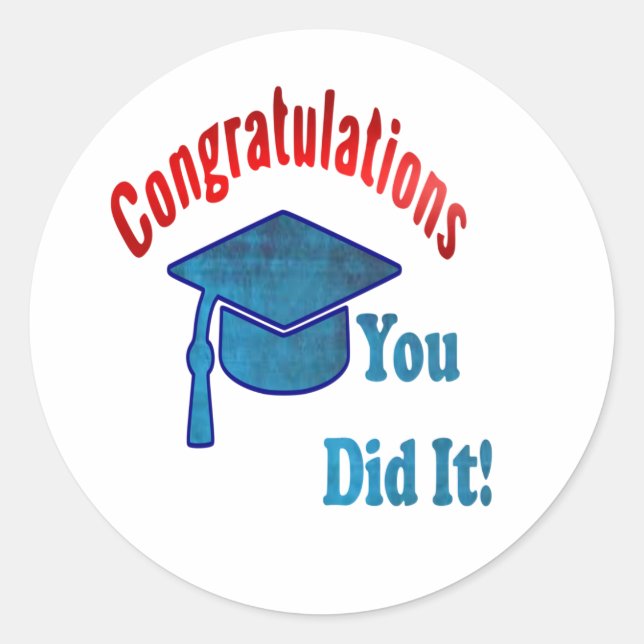 Abschluss-Aufkleber Runder Aufkleber (Vorderseite)