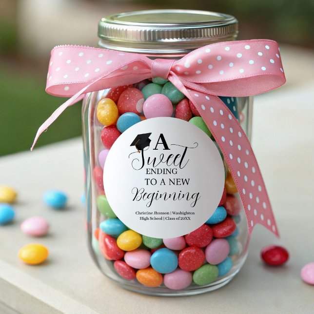 Abschluss Aufkleber süß bis zum Neuanfang (Von Creator hochgeladen)