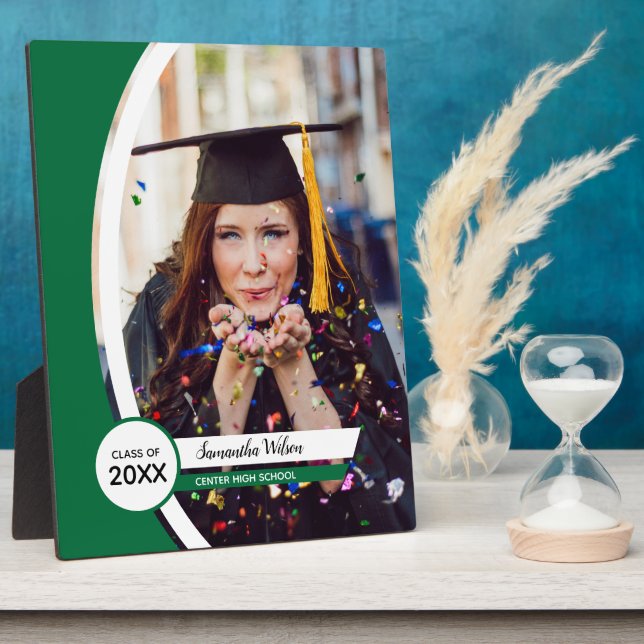 Abschluss aus grün gekrümmten Rahmen Foto (Seite)