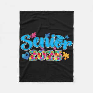 Abschluss Autistische Studentin Senior 2025 Autism Fleecedecke