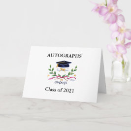 Abschluss-Autographen-Signaturen Keepake-Karte Karte