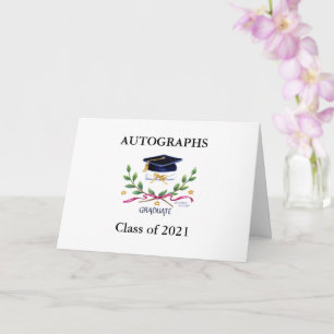 Abschluss-Autographen-Signaturen Keepake-Karte Karte