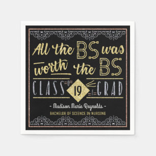 Abschluss Bachelors Degree Funny Grad Serviette