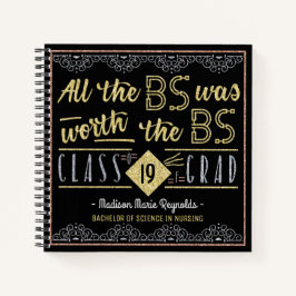 Abschluss-Bachelors-Grad-Autogramm-benutzerdefinie Notizbuch