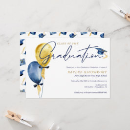 Abschluss Balloons caps Einladung