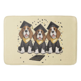 Abschluss Basset Hound Hunde Badematte