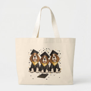 Abschluss Basset Hound Hunde Jumbo Stoffbeutel