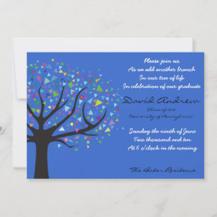 Abschluss-Baum der Leben-Einladungs-Klasse von Einladung