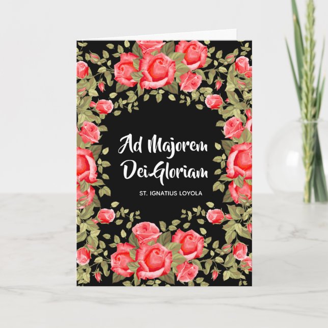 Abschluss Beginnend St. Ignatius Religius Karte (Vorderseite)