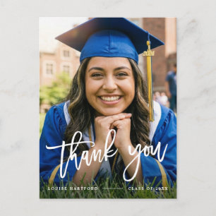 Abschluss   Benutzerdefinierte elegante Skript-Fot Postkarte