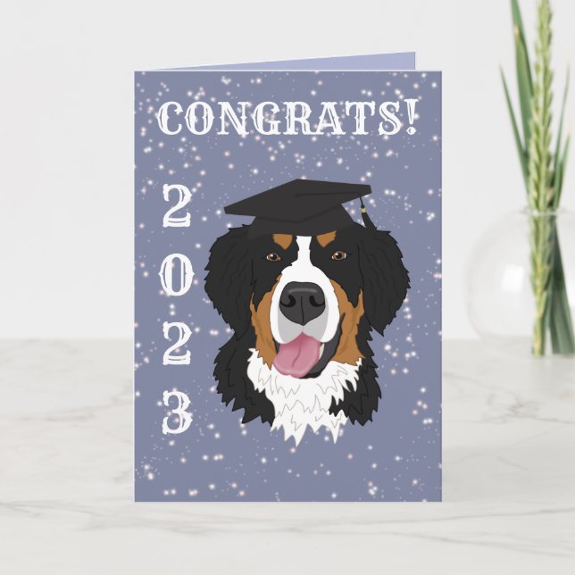 Abschluss Bernese Mountain Dog Karte (Vorderseite)
