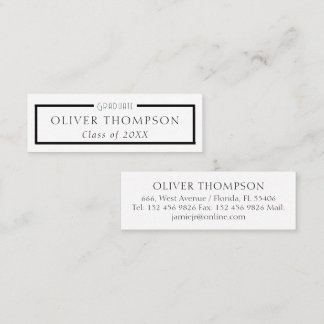 Abschluss Berufliche Netzwerke Mini Visitenkarte