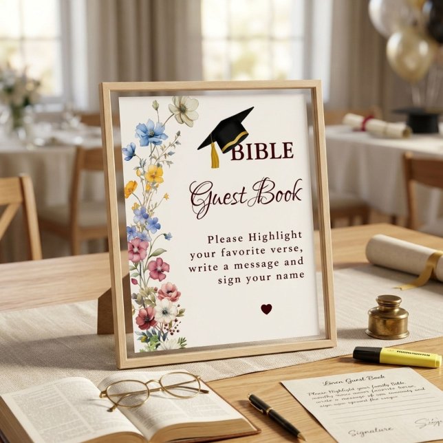 Abschluss Bibel Gästebuch Schild, Abschlussfeier (Von Creator hochgeladen)
