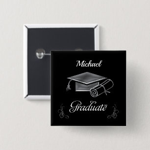 Abschluss Black & Silver, Cap & Diploma Button