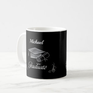 Abschluss Black & Silver, Cap & Diploma Kaffeetasse