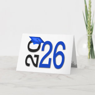 Abschluss Blue and Black School Colors 2025 Karte