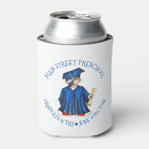Abschluss Blue Cap Gown Diploma Graduate Dosenkühler