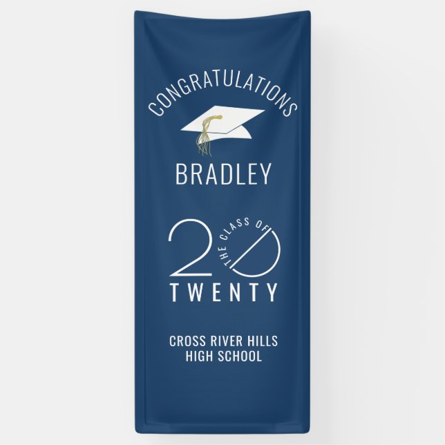 Abschluss Blue Stylist Class Year Banner (Vertikal)