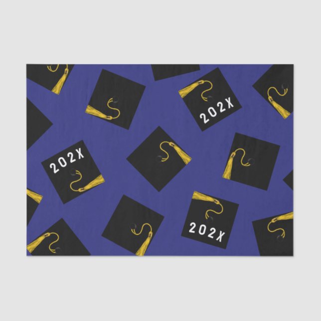 Abschluss Blue Tissue Paper Seidenpapier (Vorderseite)