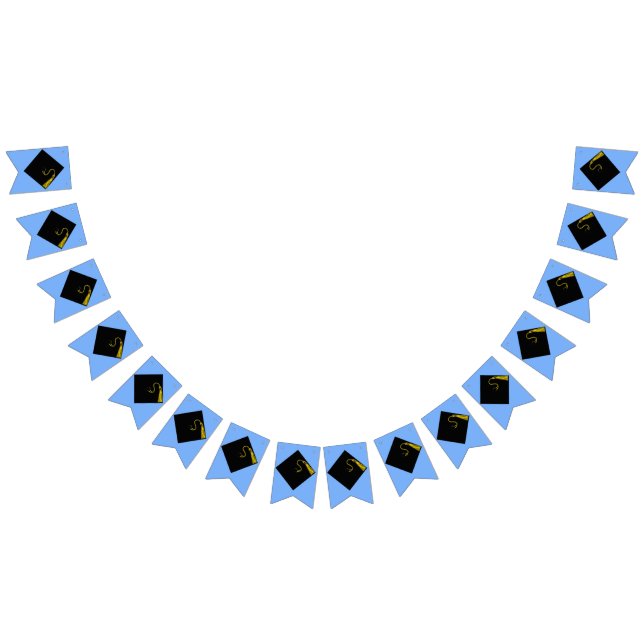 Abschluss Blue Wimpelkette (Alle)