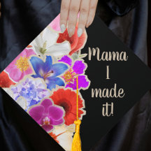 Abschluss-Blumen-Collage Trendig "Mama, ich hab's 