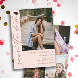 Abschluss Blush Pink & Brass Save The Date