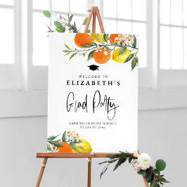 Abschluss Botanisches Orange und Lemon Garland Poster
