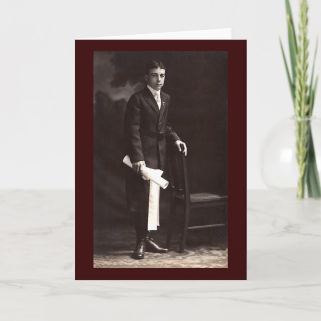 Abschluss Boy Karte (Vorderseite)