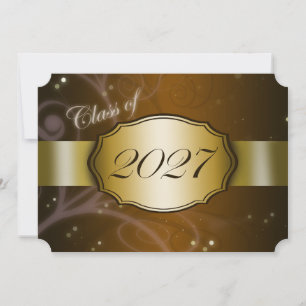 Abschluss Brown and Gold 2027 Einladung