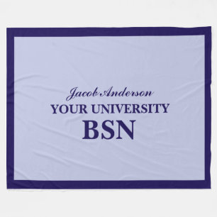 Abschluss BSN personalisierter Name Fleecedecke