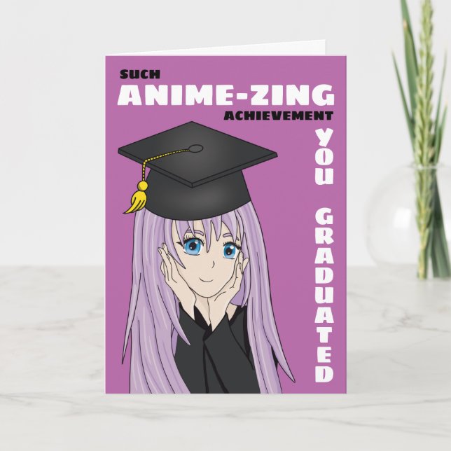 Abschluss Card für Mädchen, Anime & Manga Karte (Vorderseite)