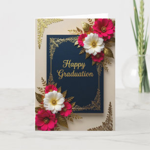 Abschluss Card, Grad Karte, Graduiertenkarte, Graf Feiertagskarte