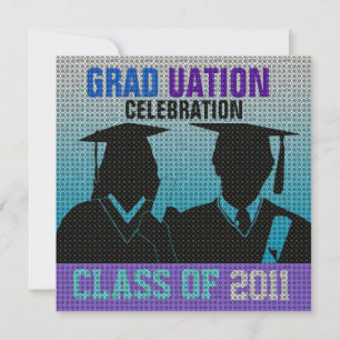 Abschluss Celebration Einladung Cap Gown Silo12