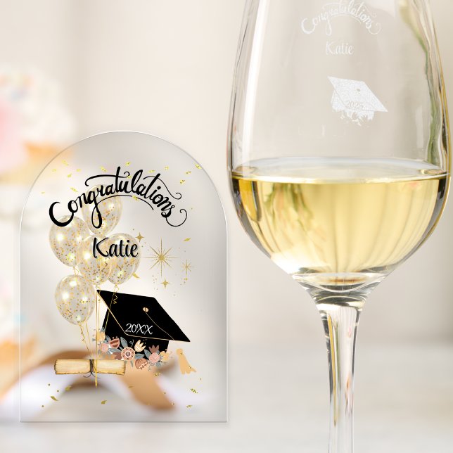 Abschluss Celebration Modern Card Acryleinladungen (Von Creator hochgeladen)