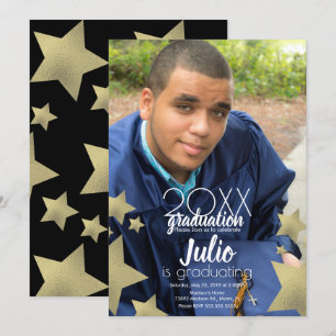 Abschluss Celebration Stars Script Foto Einladung