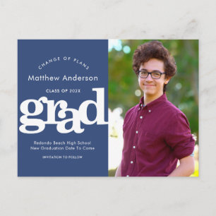 Abschluss Change plant Foto fett Typografie Marine Einladungspostkarte