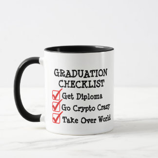 Abschluss Checklist Plan Tasse, Funny Grad Geschen Tasse