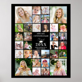 Abschluss Class 32 Foto Collage Your Color Poster