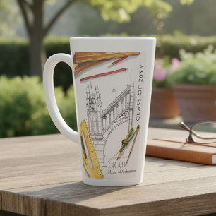 Abschluss Class Architecture Engineer Foto Milchtasse