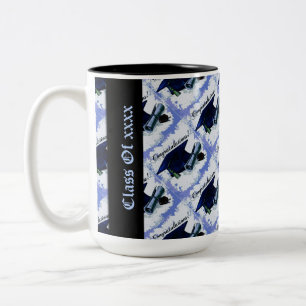 Abschluss Class Cap & Diploma Blue Tasse