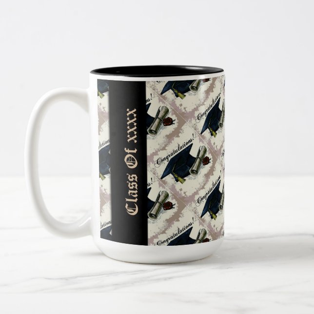 Abschluss Class Cap & Diploma Tasse (Links)