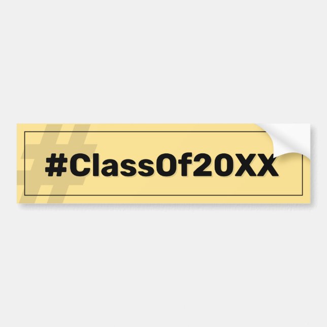 Abschluss Class Hashtag Autoaufkleber (Vorne)