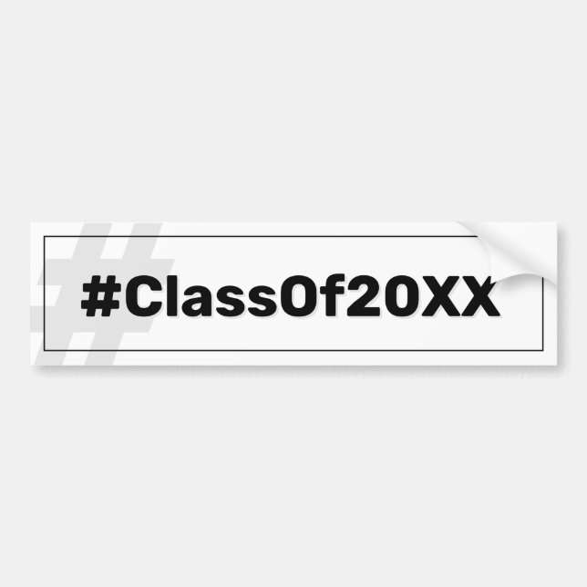 Abschluss Class Hashtag Autoaufkleber (Vorne)