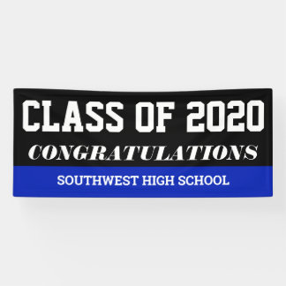 Abschluss Class of 2020 Herzlichen Glückwunsch Blu Banner