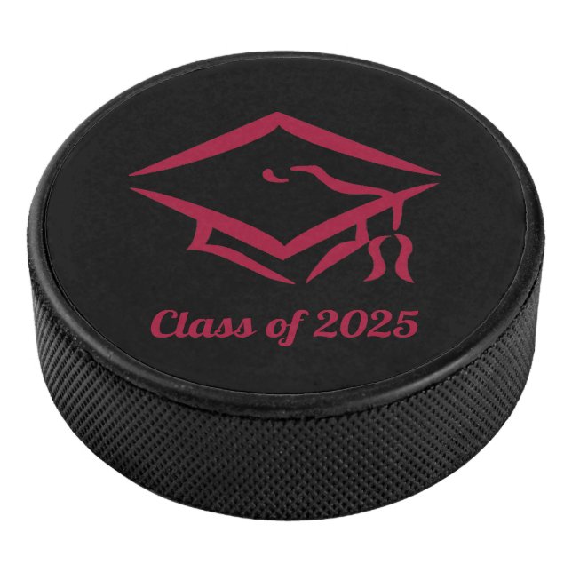Abschluss Class of 2025 BLKDKRD Customize Year Eishockey Puck (3/4)