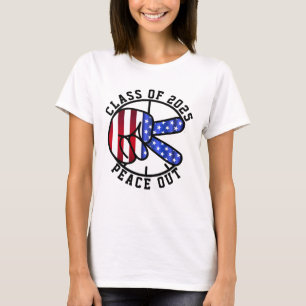 Abschluss Class of 2025 Peace Out Graduate USA T-Shirt